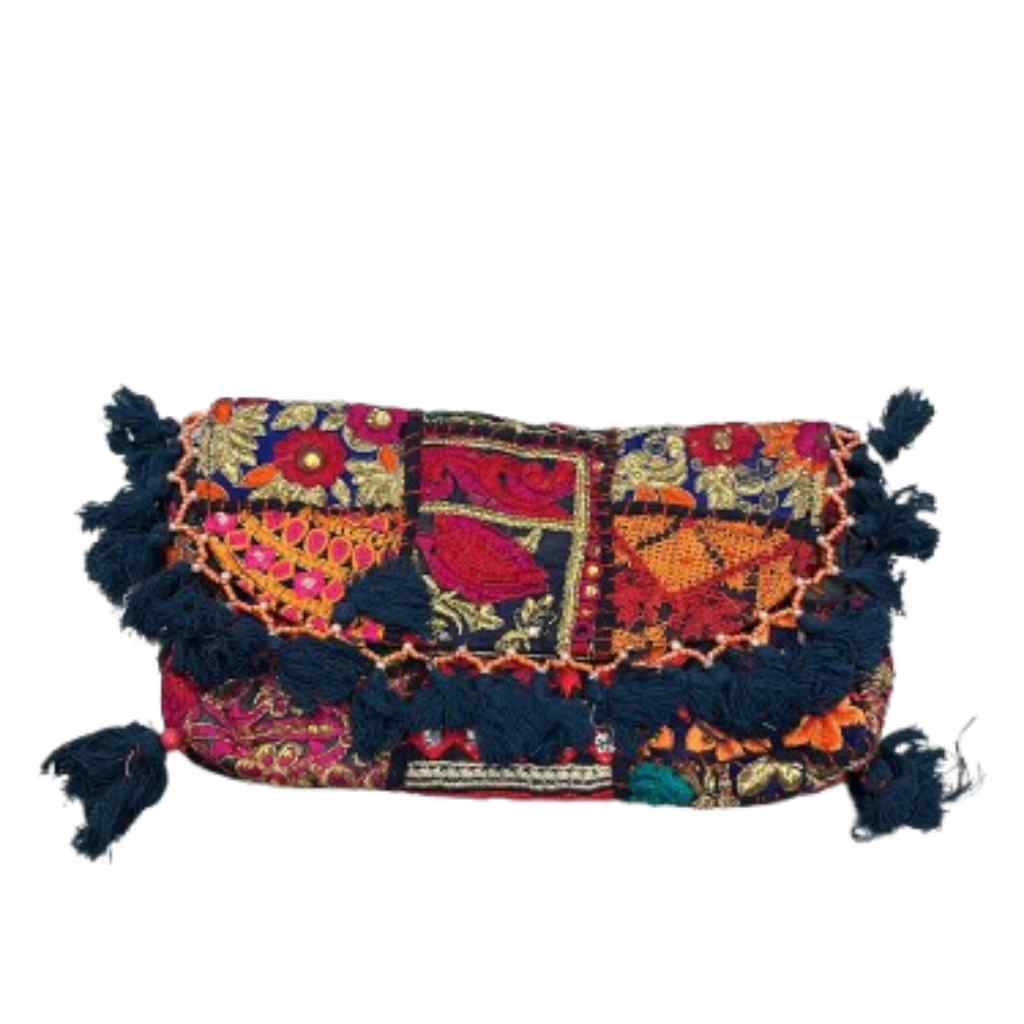 Multicolor Boho Embroidered Sling Purse for Women