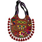 Tribal Hues Boho Embroidered Tote Bag