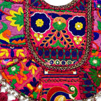 Tribal Hues Boho Embroidered Tote Bag