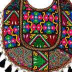 Tribal Hues Boho Embroidered Tote Bag