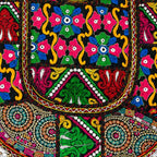 Tribal Hues Boho Embroidered Tote Bag