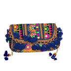Multicolor Boho Embroidered Sling Purse for Women