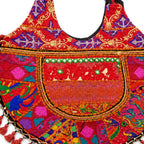 Tribal Hues Boho Embroidered Tote Bag