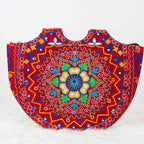 Geometric Motifs Embroidered Rajasthani Tote Bag