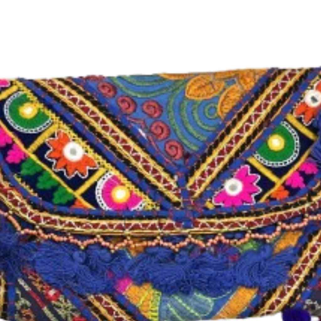 Multicolor Boho Embroidered Sling Purse for Women