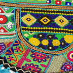 Tribal Hues Boho Embroidered Tote Bag