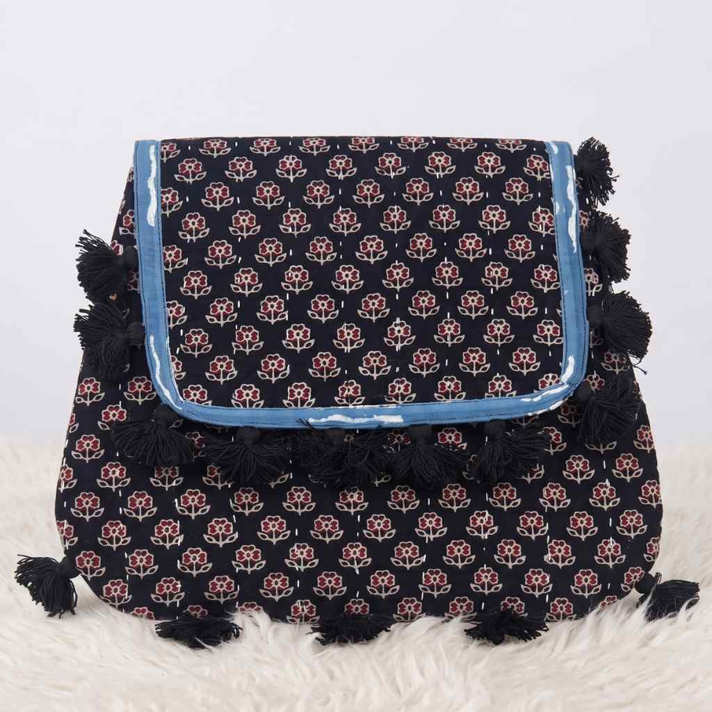 Indie Craft  Printed Ajrakh Sling Bag