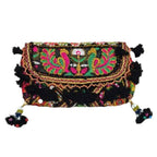 Boho Embroidered Sling Purse for Women