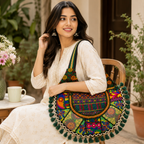 Wanderlust Tassel Embroidered  Tote Bag