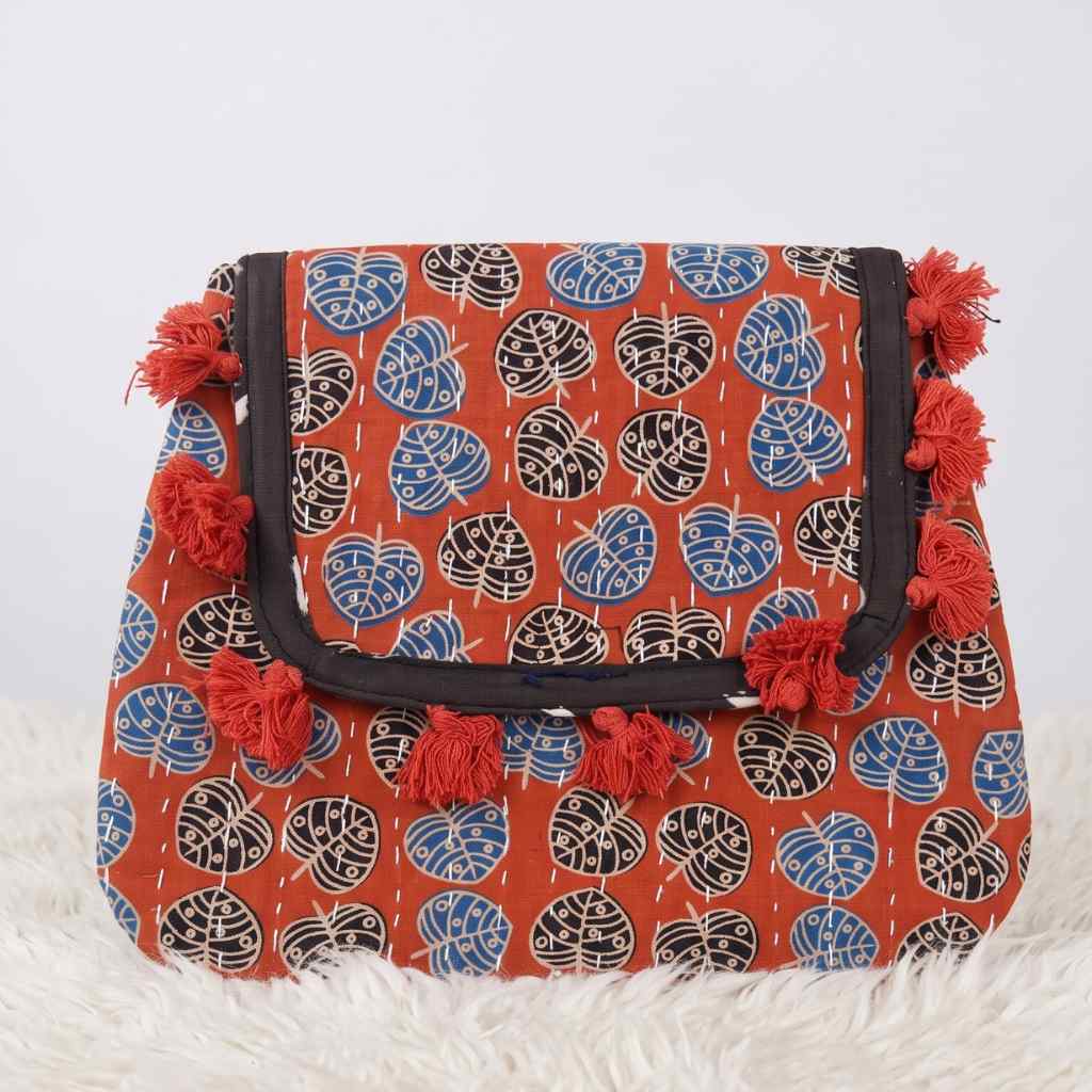Indie Craft  Printed Ajrakh Sling Bag