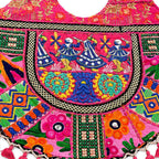 Tribal Hues Boho Embroidered Tote Bag