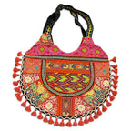 Tribal Hues Boho Embroidered Tote Bag