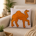 Traditional Indian Camel Applique Cushion Cover