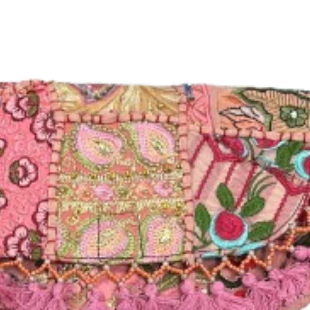 Boho Embroidered Sling Purse for Women