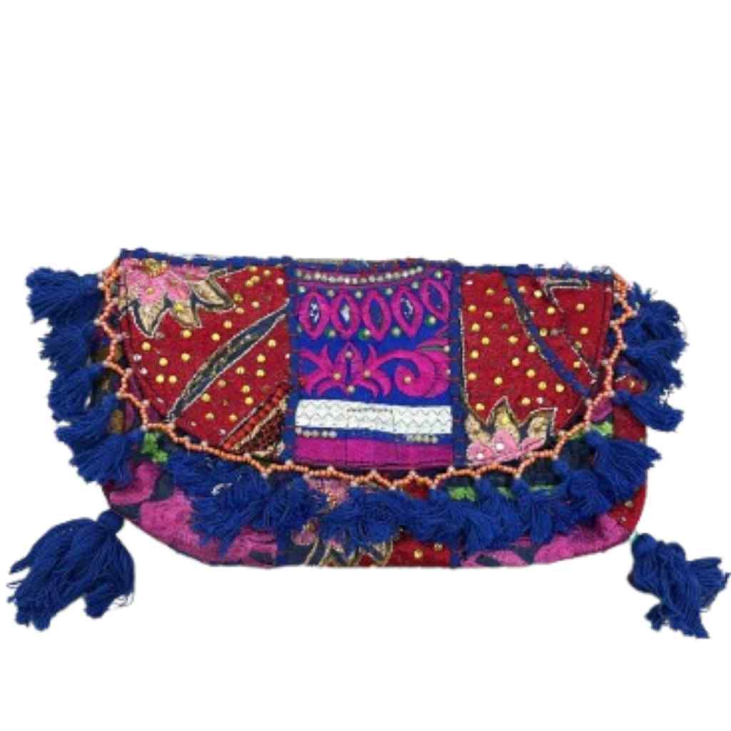 Boho Embroidered Sling Purse for Women