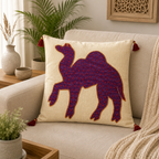 Traditional Indian Camel Applique Cushion Cover