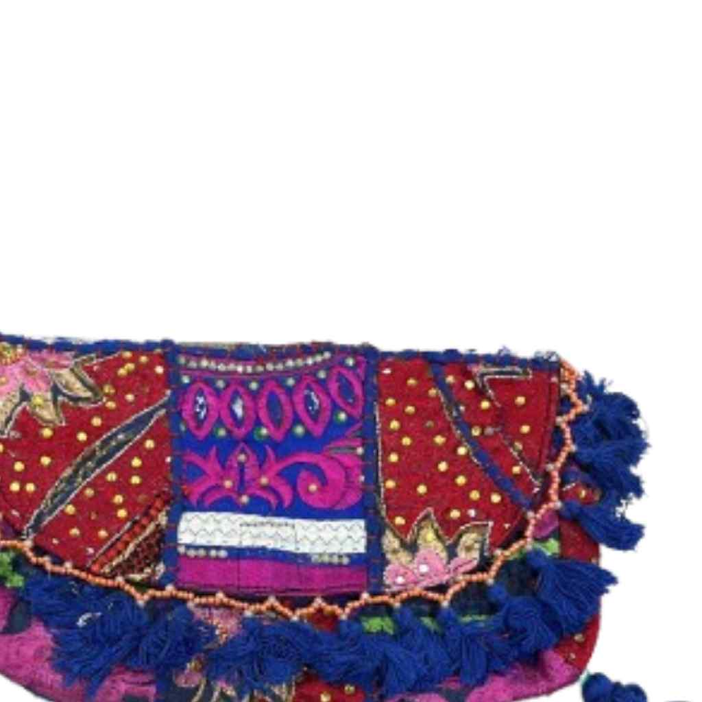 Boho Embroidered Sling Purse for Women