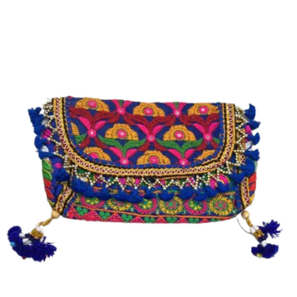 Boho Embroidered Sling Purse for Women