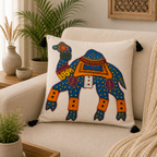 Bohemian Camel Applique Cushion Cover