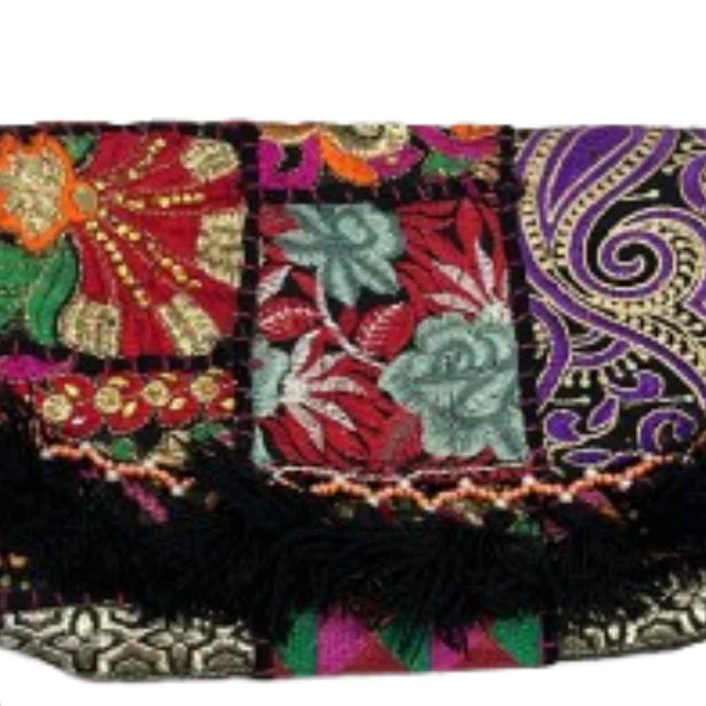Boho Embroidered Sling Purse for Women