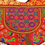 Tribal Hues Boho Embroidered Tote Bag
