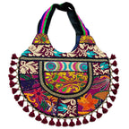 Wanderlust Tassel Embroidered  Tote Bag