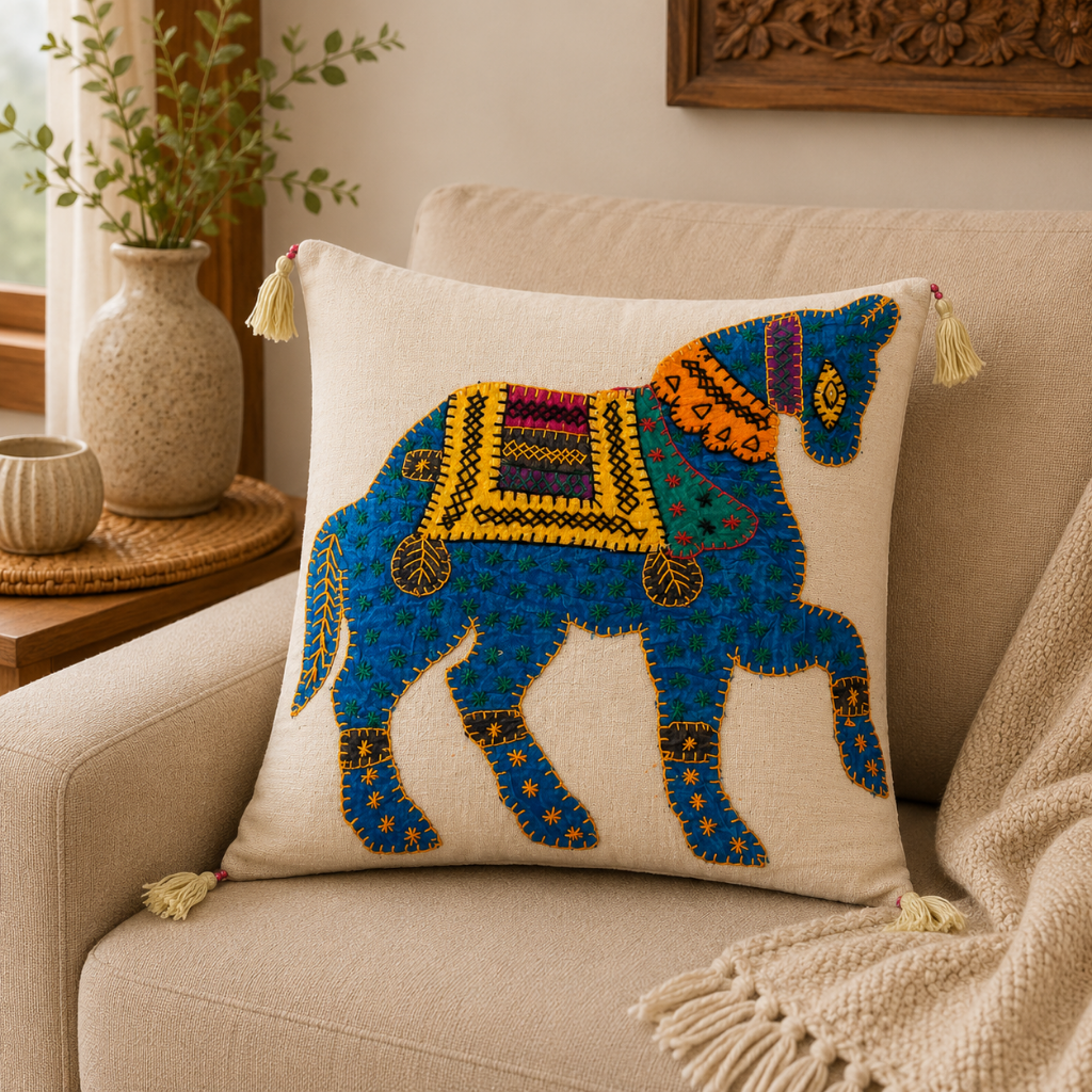 Heritage Horse Applique Cushion Cover