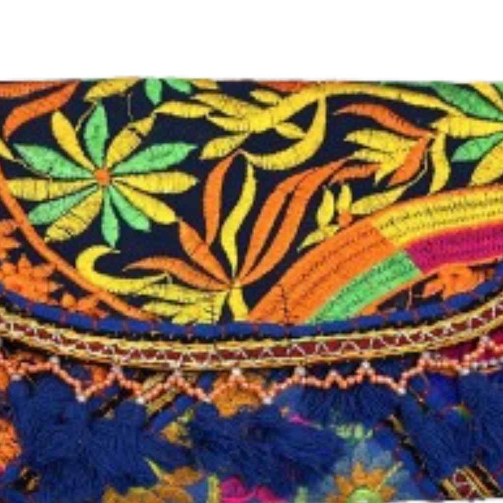 Boho Embroidered Sling Purse for Women