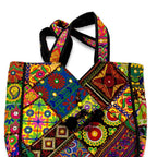 Colorful Bliss Cotton Bag with Detailed Embroidery Work