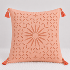 Detailed Applique Cutwork Cushion Cover for Home