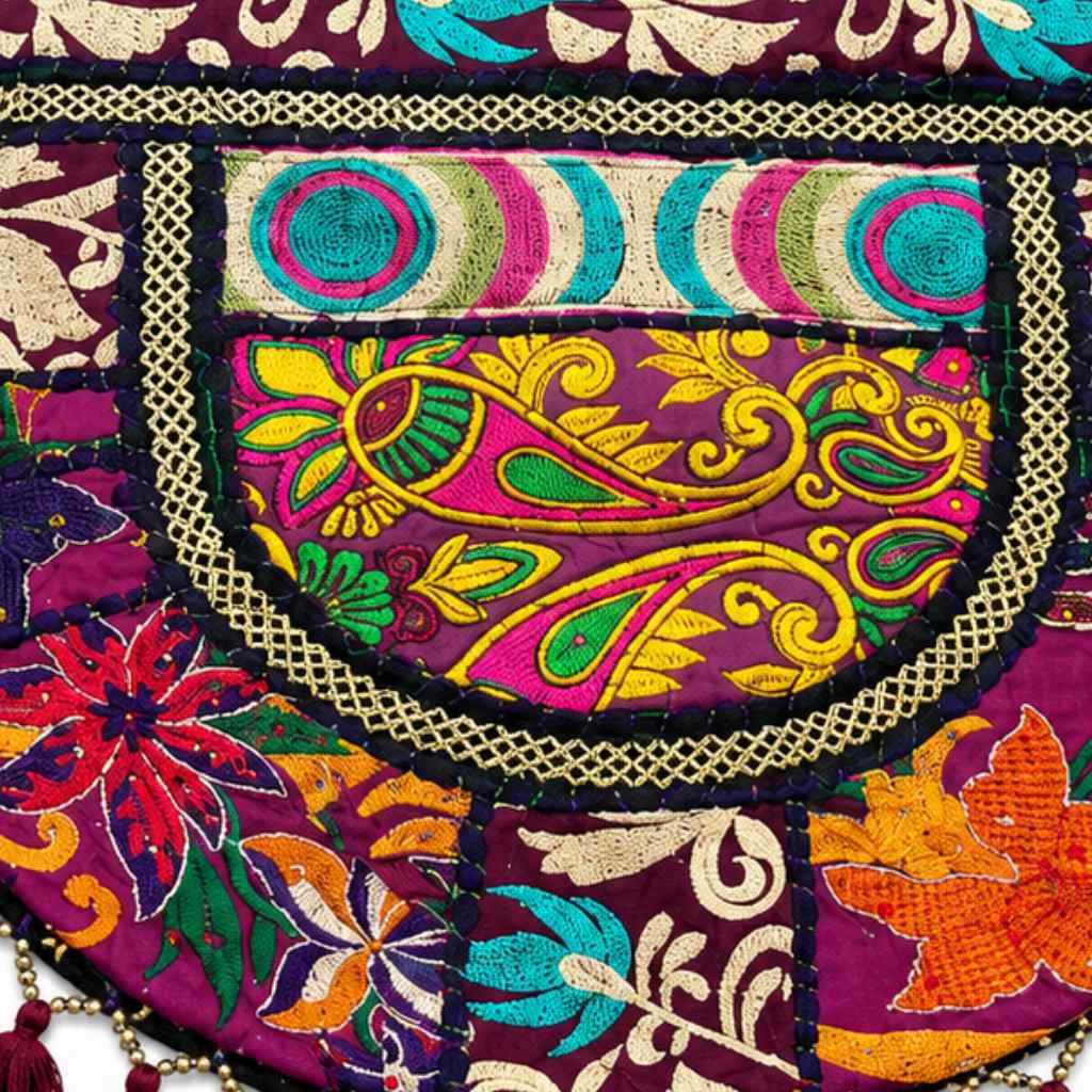 Wanderlust Tassel Embroidered  Tote Bag