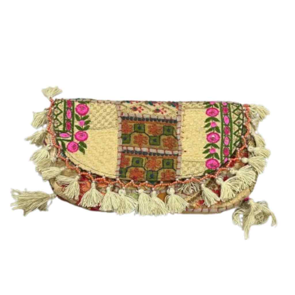 Boho Embroidered Sling Purse for Women