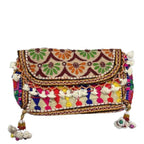 Boho Embroidered Sling Purse for Women