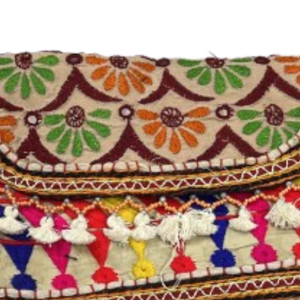 Boho Embroidered Sling Purse for Women