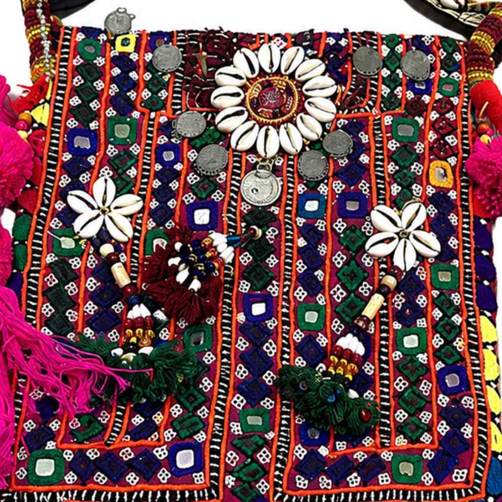 Colorful Boho Embroidered Sling Bag for Women