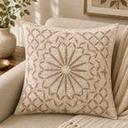 Detailed Applique Cutwork Cushion Cover for Home