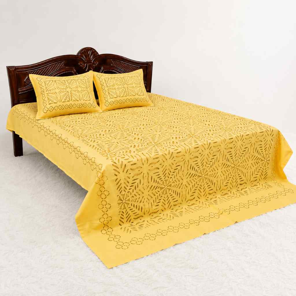 Timeless Applique Cutwork Bedsheet Set