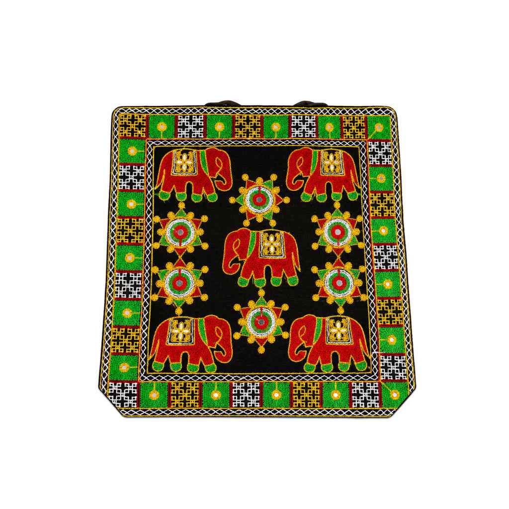 Elephant Threadwork Rajasthani Tote Bag