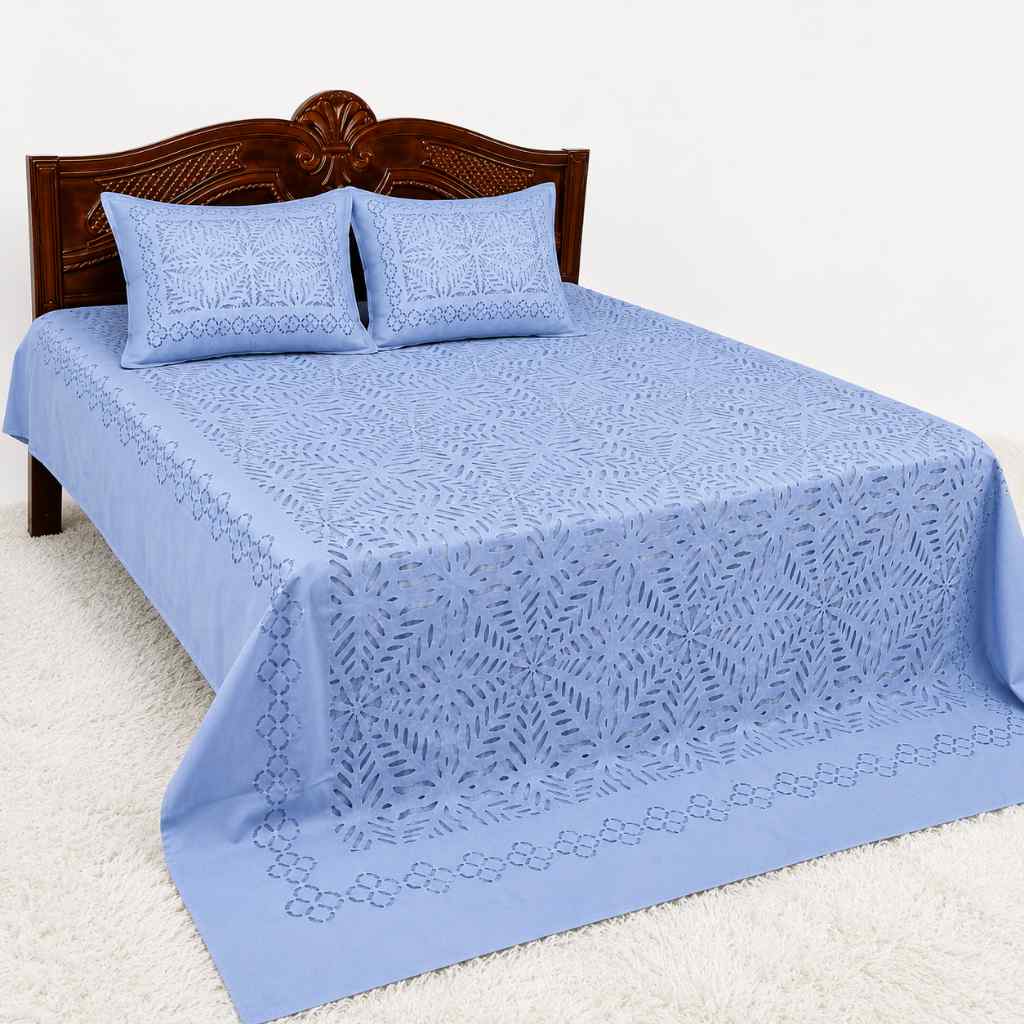 Timeless Applique Cutwork Bedsheet Set