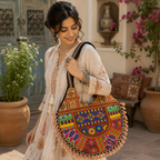 Wanderlust Tassel Embroidered  Tote Bag