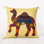 Bohemian Camel Applique Cushion Cover