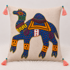Bohemian Camel Applique Cushion Cover