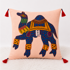 Bohemian Camel Applique Cushion Cover