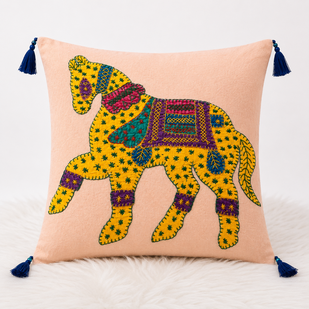 Heritage Horse Applique Cushion Cover