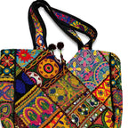 Colorful Bliss Cotton Bag with Detailed Embroidery Work
