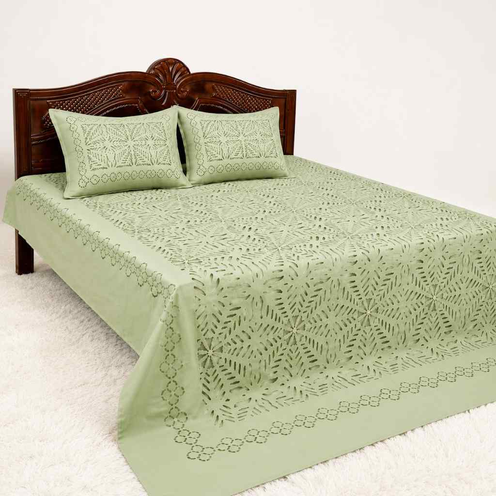 Timeless Applique Cutwork Bedsheet Set