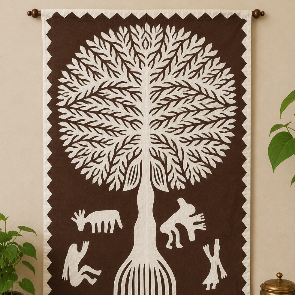 Tree of Life Cutwork Applique Wall Tapestry