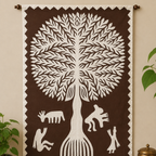 Tree of Life Cutwork Applique Wall Tapestry