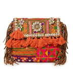 Embroidered Fringe Banjara Laptop Bag for Women