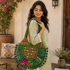 Wanderlust Tassel Embroidered  Tote Bag